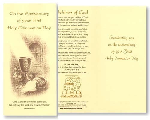 Communion Anniversary Card
