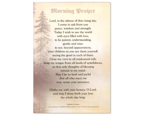 Morning Prayer Laminate