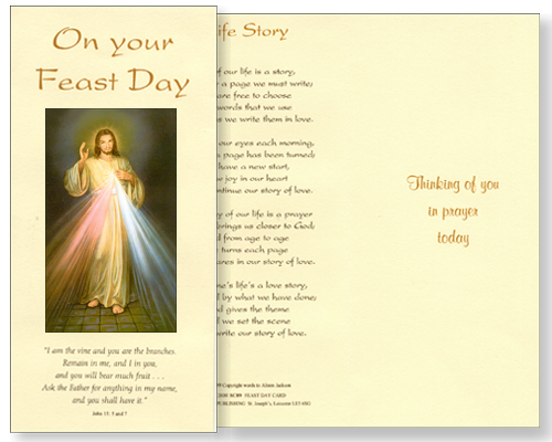 Divine Mercy Feast Day Card