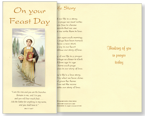 St Stephen Feast Day Card