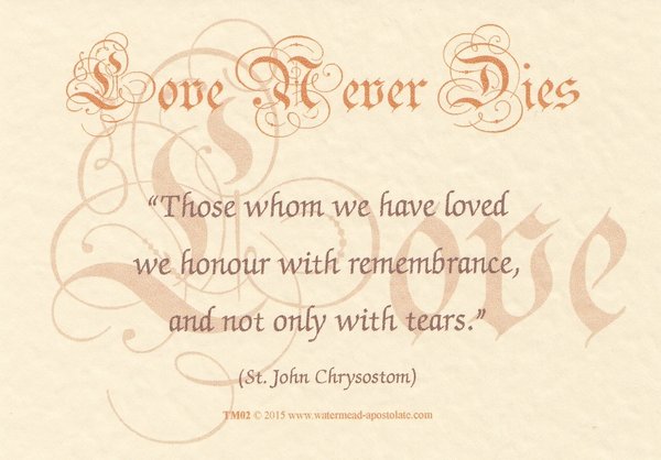 Love Never Dies Card - Remembrance