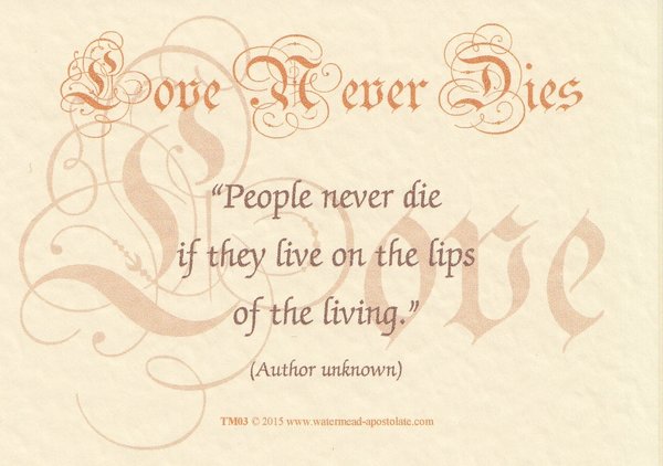 Love Never Dies Card - Never Die