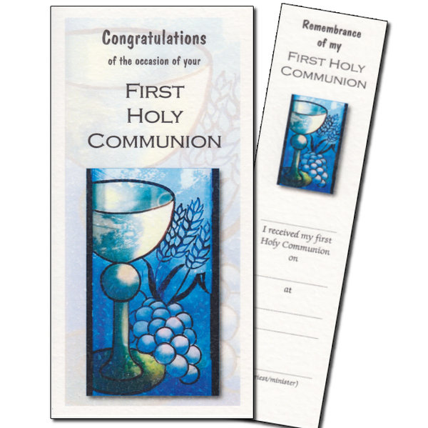 First Holy Communion Card With Bookmark